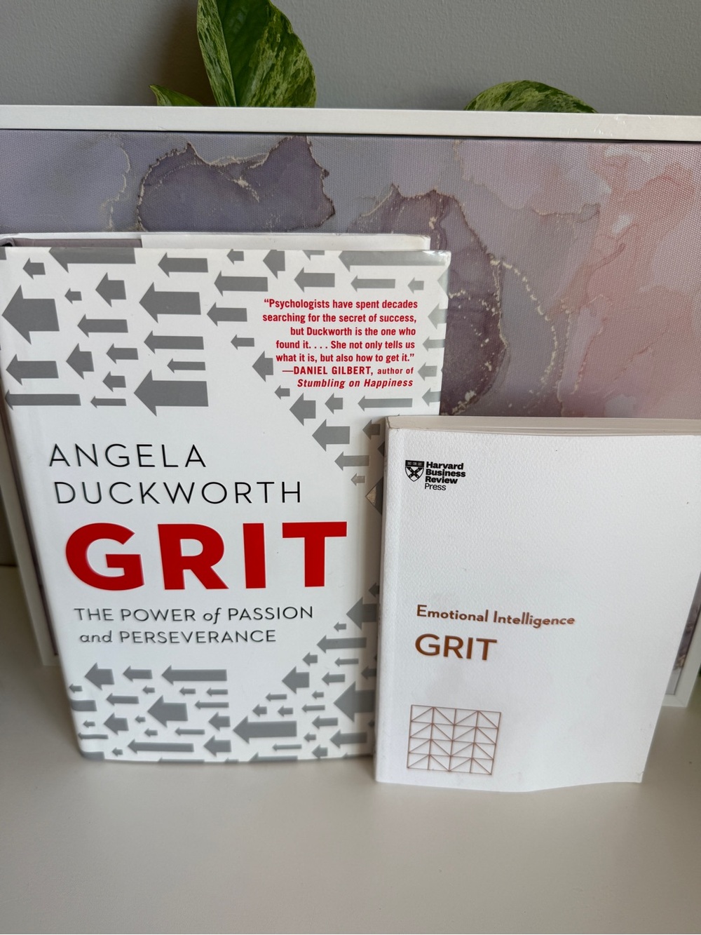 Angela Duckworth Grit Hardcover + Emotional Intelligence Grit Paperback Book Set